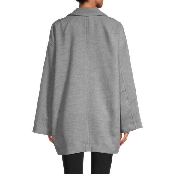 FREE PEOPLE Gray Double Breasted Hannah Slouchy Blazer Coat - Picture 5 of 14